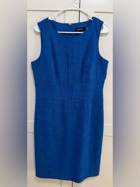Ellen Tracy Royal Blue Sleeveless Sheath Dress. Size-12.
